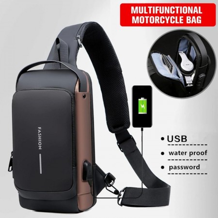 USB charging sport sling Anti-theft shoulder